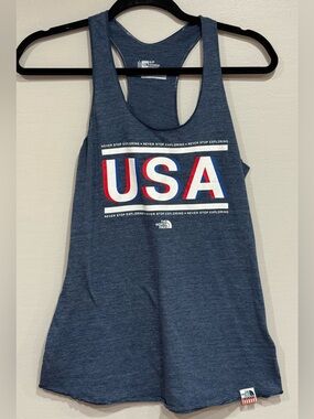 The North Face USA Official Women's America Racerback Tank Top T-Shirt Small